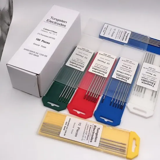 ISO6848 Wc20 Grauer Wolframelektrodendurchmesser 1,6 2,4 3,2